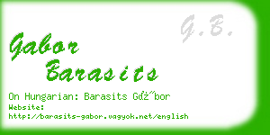 gabor barasits business card